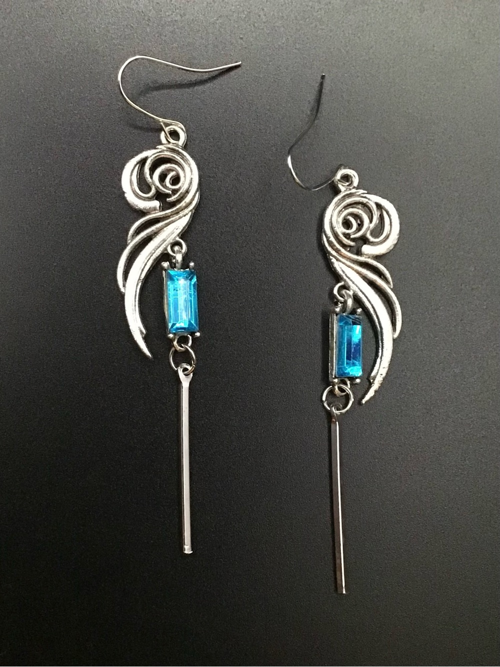 Swirls with Blue Earrings